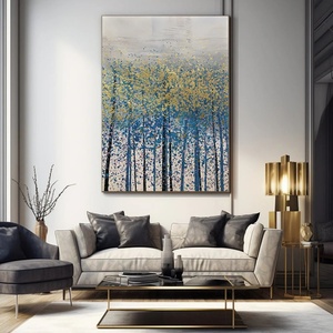 Art mural 3D contemporain, peinture à l'huile abstraite verticale colorée sur toile pour la décoration moderne de la maison et des galeries - Product Image 1