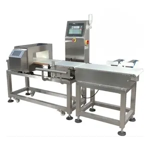 Pesadora de control de alta precisión y alta velocidad y combinación de detector de metales, máquina de detección de metales para alimentos