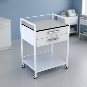 Carrito de Servicio con Doble Cajón CLEBER Modelo PISA 40015 para Uso Hospitalario, Capacidad de Carga de 200 lb, Garantía de 1 Año, Soporte Técnico en Línea - Product Image 3