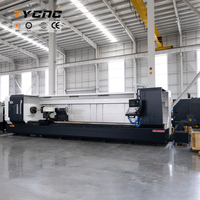 Torno CNC Horizontal de Cama Plana de Alta Resistencia CK61100 con Control GSK, Portaherramientas Eléctrico de 8 Posiciones, Motor Único de 220/380V