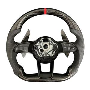 Volant en fibre de carbone personnalisé pour Audi <span class=keywords><strong>RS</strong></span> A1 A3 A4L A5 A6L <span class=keywords><strong>Q3</strong></span> Q5 Q7 A7 Q2 <span class=keywords><strong>Q3</strong></span> S4 S5 S7 8V B8 C7 2007-2021 Accessoires - Product Image 1