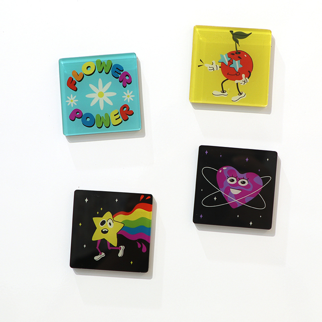 Promotion Custom Logo Cartoon Fridge Magnet UV Printed Clear Fridge Magnet