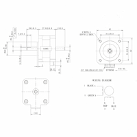 Moteur pas à pas Nema 17, 0,9 degré, haute précision, double arbre, 0,17 Nm, 1,2 A, 42 mm, bipolaire, pour imprimante 3D, robotique CNC