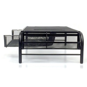 Soporte de <span class=keywords><strong>Monitor</strong></span> de malla de Metal, organizador de escritorio de oficina con cajón - Product Image 4