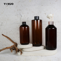 Großhandel 250ml 500ml Leerer schwarzer Plastik diffusor Home Duft flasche Reed Diffusor Aroma flasche Silber Bernstein kappe