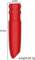 Ein-Klick-Steuerung 10-Gang Mini-Bullet-Vibrator aus Silikon, IPX7 Wasserdicht, USB-Aufladbar für Frauen, Zuhause & Reise, Persönliche Pflege