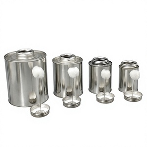 Boîte en fer blanc 4OZ 8OZ 16OZ 118ML avec boule de peluche pour colle chimique adhésive - Product Image 2