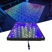 Igreslite 2ft/1.6ft Piste de danse LED filaire à effet étoilé pour Mariages, Fêtes, Clubs et Événements, avec miroir 3D