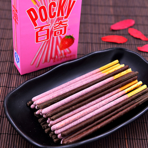 ป๊อกกี้ 60 กรัม รสช็อกโกแลตสตรอว์เบอร์รี่คู่ บิสกิตแท่งกรอบ หวานอร่อย ขนมนำเข้า ขายส่งจำนวนมาก - Product Image 3