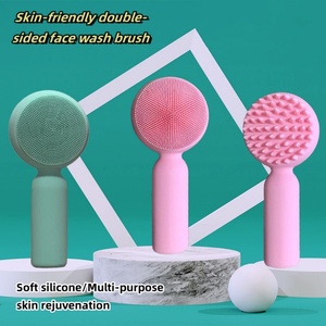 Cepillos de Limpieza Facial Eléctricos de Silicona 2 en 1, Exfoliantes Portátiles para el Cuidado de la Piel, Cepillo de Limpieza Facial para Belleza - Product Image 4