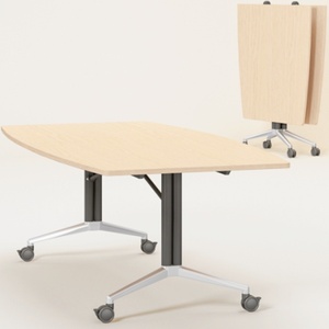 Wholesale Modern Office Furniture Desk Foldable School Training Meeting <b>Table</b> With <b>Wheels</b> - Product Image 3
