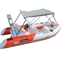 Bateau semi-rigide gonflable tendance, prix de gros, 3m, 4m, 5m, OEM personnalisé, bateau semi-rigide gonflable pour rafting