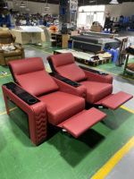 Luxus moderne Heimkino Wohnzimmer Leder Sessel Power Recliner Sofa für Cinema Villa Keller