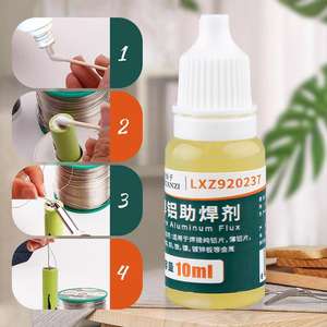 Fundente para Aluminio 10ml Sin Enjuague Fluido de Soldadura DIY Suministros para <span class=keywords><strong>Soldar</strong></span> Aluminio Cobre Batería <span class=keywords><strong>Estaño</strong></span> Hierro Láminas Galvanizadas - Product Image 4