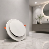 Diffuseur d'air de plafond rond en plastique, grille d'évacuation réglable pour conduits CVC, installation facile pour appartements et bureaux