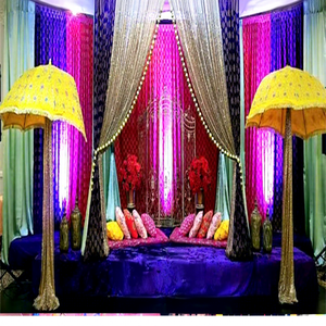 Punjabi Wedding Mehndi Function Decoration <b>Props</b> Asian Wedding Sangeet <b>Stage</b> <b>Props</b> Traditional Mehndi Ceremony Decoration <b>Props</b> - Product Image 1