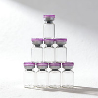 Flacons tubulaires en verre borosilicaté 3 ml, qualité pharmaceutique, avec bouchon en caoutchouc, contenants vides pour le stockage de liquides, vente en gros