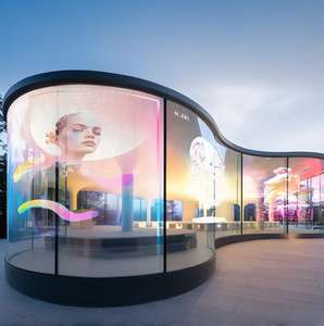 Installation d'affichage <span class=keywords><strong>publicitaire</strong></span> 3D pour hall de magasin de détail, affiche numérique, écran LED haute luminosité, écran LED cristallin facile à installer - Product Image 4