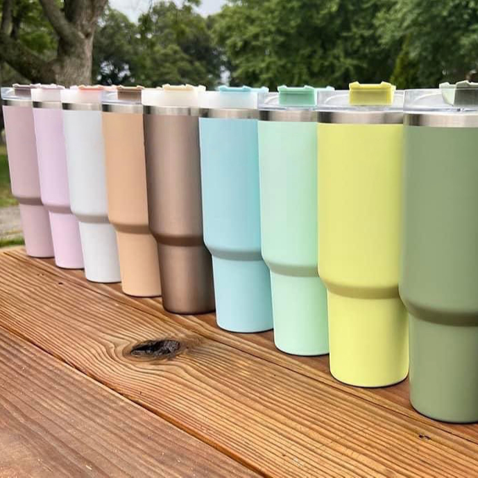 Сублимационный стакан для путешествий 40 унций мягкий матовый стакан для путешествий 2,0 с ручкой соломенный персонализированный логотип termo stanley оригинальный