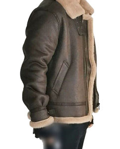 سترة مخصصة مريحة ودافئة في الهواء الطلق أنيقة سترة واقية فاخرة سترة جلدية الفراء للرجال - Product Image 3