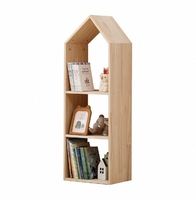 Étagère à livres d'images en bois massif 2-en-1 Étagère de rangement pour jouets de style tiroir