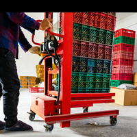 Chariot élévateur électrique portable Xingdamuji à quatre roues en acier inoxydable avec support OEM pour caisses à œufs, outils et courses