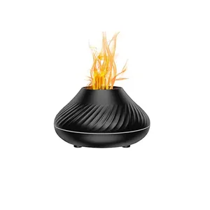 Flamme Huiles Essentielles Parfum Defuser Ultrasonique Brume Fraîche Led Simulation 3D Feu Flamme Effet Arôme Humidificateurs D'air Diffuseurs