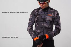 Spexcel-<span class=keywords><strong>Chaqueta</strong></span> de <span class=keywords><strong>ciclismo</strong></span> a prueba de viento, de camuflaje, de <span class=keywords><strong>invierno</strong></span>, 3 capas, tela polar térmica, en la parte delantera, 2019 - Product Image 3