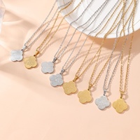 Colgante de Acero Inoxidable con Diseño de Trébol, Sabr, Choukr, Tawakul, Paciencia, Gratitud, Confianza, Musulmán, Árabe, Islam, Joyería de Moda, Collares para Eid