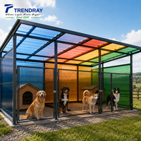 Plaque de polycarbonate alvéolaire colorée stabilisée aux UV à double paroi pour abri de jardin, cabane pour animaux, niche pour chien, abri pour chat, mur et toit