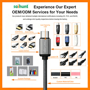 Cable de Carga Rápida USB-C con Trenzado de Nailon de 2.4A al por Mayor, Cable de 1/2/3 Metros <span class=keywords><strong>para</strong></span> Teléfonos Celulares <span class=keywords><strong>Xiaomi</strong></span> Huawei e Impresoras - Product Image 6