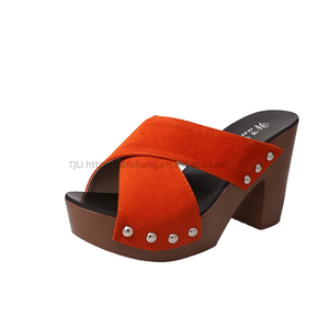 Sandales décontractées à talon compensé et bout ouvert style romain pour femme, couleur verte, collection été - Product Image 2