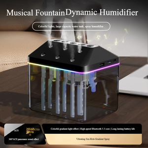 Vente en gros Humidificateur d'aromathérapie grande capacité Humidificateur domestique Brouillard Eau Air Musique <span class=keywords><strong>Spray</strong></span> Haut-parleur BT - Product Image 4