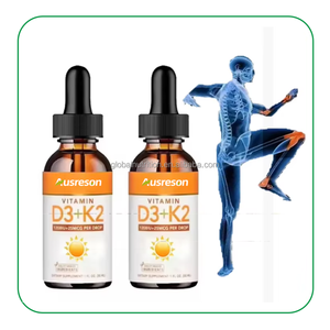 אושרסון ויטמין d3 k2 טיפות 1000 מערכת החיסון, רמות האנרגיה תומכות עצמות ויטמין d3 k2 טיפות נוזלי - Product Image 1
