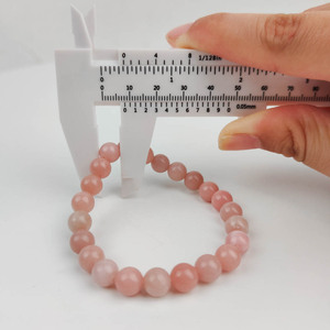חם מוכר תכשיטי אופנה 6 מ "מ חרוזים אבן טבעית צמיד אופל ורוד קישוט - Product Image 5