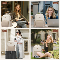 LOVEVOOK Sac à dos de voyage pour ordinateur portable avec pochette 15.6 Inc Sac pour ordinateur portable Sac à main étanche pour le travail Sac à dos de voyage d'affaires