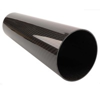 104*100*500 mm Kohlefaserrohr mit großem Durchmesser, 3K Kohlefaserrohr 104mm Außendurchmesser 100mm Innendurchmesser, rollgewickelt, hochfest, ab Werk