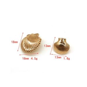 Fabrik Großhandel Stil Ocean Shells Conches Seestern Form Schaft Knopf Metall knöpfe für Kleidung Kleid Mantel Knopf - Product Image 5