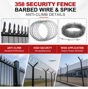 Valla de Seguridad Anti-Escalada 358 de Visión Clara para Cercas de Malla de Alambre Galvanizado Tratado Térmicamente para Exteriores para Viviendas - Product Image 3