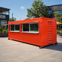 Kiosque à café préfabriqué en conteneur 20FT 40FT, café en conteneur maritime, bar extérieur, restaurant en conteneur avec cuisine