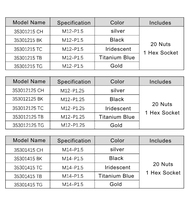 M12X1.5 M12X1.25 M14X1.5 Écrou de roue en acier forgé Tuner Lug Nuts Anti Theft Auto Parts Zingué Léger MANGU