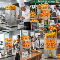 Volledig Automatische RVS 120W Commerciële Sinaasappel Citroen Granaatappel Sapcentrifuge 5L Capaciteit Hoge Efficiëntie Oververhittingbeveiliging