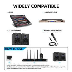 Sistema di monitoraggio in-ear wireless UHF Debra Audio ER-404 con 6 canali, cancellazione del rumore, XLR, per DJ e palcoscenico - Product Image 4