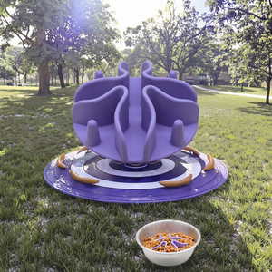 Custom Round Silicone Slow Feeder Bowl Solid Pattern Feeding <b>Mat</b> for <b>Cats</b> and Dogs - Product Image 2