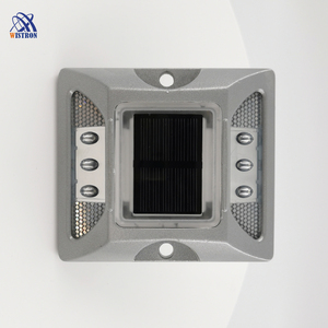 Marcadores <span class=keywords><strong>de</strong></span> Pavimento Elevados con Energía Solar, <span class=keywords><strong>Serie</strong></span> <span class=keywords><strong>de</strong></span> Señales Reflectantes LED Blancas y Amarillas Intermitentes, Ojos <span class=keywords><strong>de</strong></span> Gato Solares para Tráfico - Product Image 1