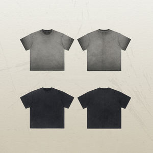 Camisetas de Manga Corta Tejidas, 100% Algodón Lavado, Estilo Oversize, para Hombre y Mujer - Product Image 5