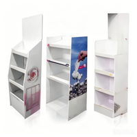 Présentoir en carton ondulé personnalisé pour cosmétiques, maquillage, parfum, soins de la peau, cils, rouge à lèvres, papier de sol pour magasin
