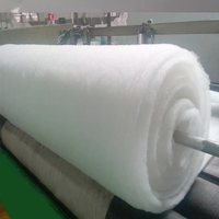 Vente en gros rouleau de frappeur pour couette ouate de polyester de 36 pouces de large ouate de polyester rembourrée écologique en dacron collé