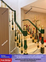Huating Modell 701 Französischer Villenstil Aluminiumlegierung Treppengeländer Kristallgeländer Ländliches Selbstbau-Haus Gebogener Drehzaun