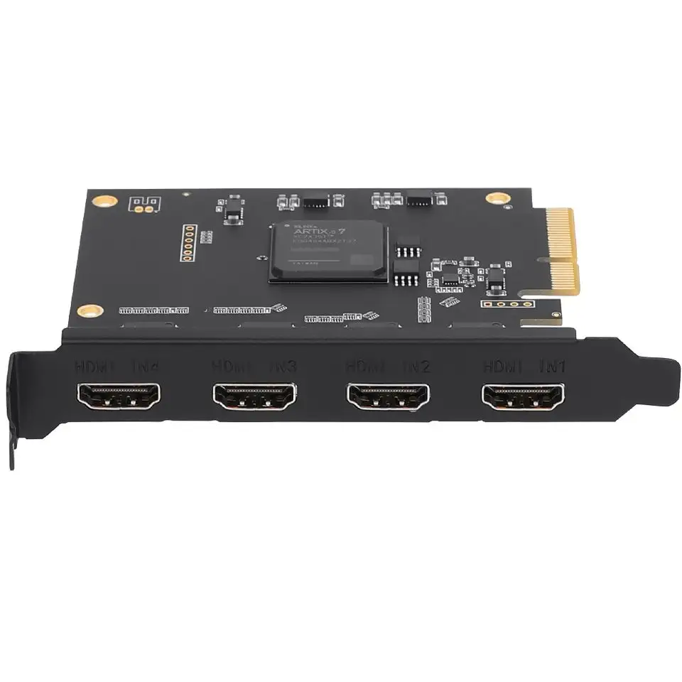 Unisheen 4 चैनलों 1080P HD के लिए hdmi वीडियो पर कब्जा कार्ड PCIe खेल धरनेवाला लाइव स्ट्रीमिंग रिकॉर्डिंग